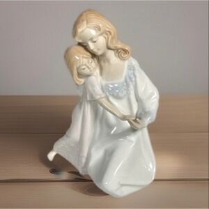 Paul Sebastian 1990 Meico Mother & Daughter Porcelain Figurine Shabby Chic Vtg